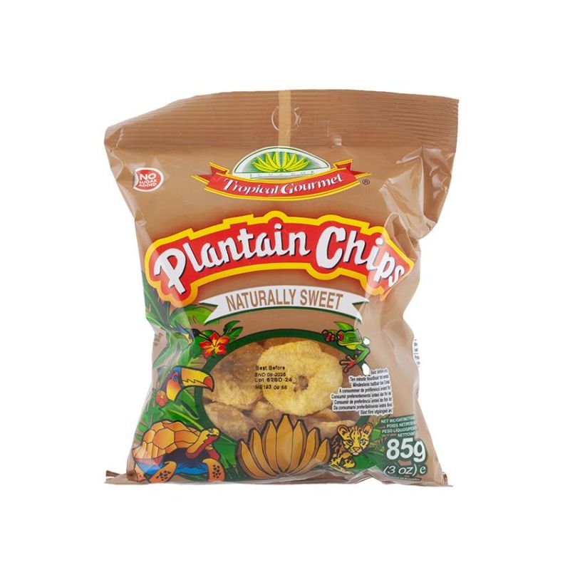 TROPICAL GOURMET plantain chips - (Naturally Sweet)85g