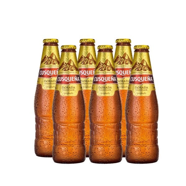Cusqueña Beer, Peruvian Golden Lager 330ml 4.8% ABV Six pack